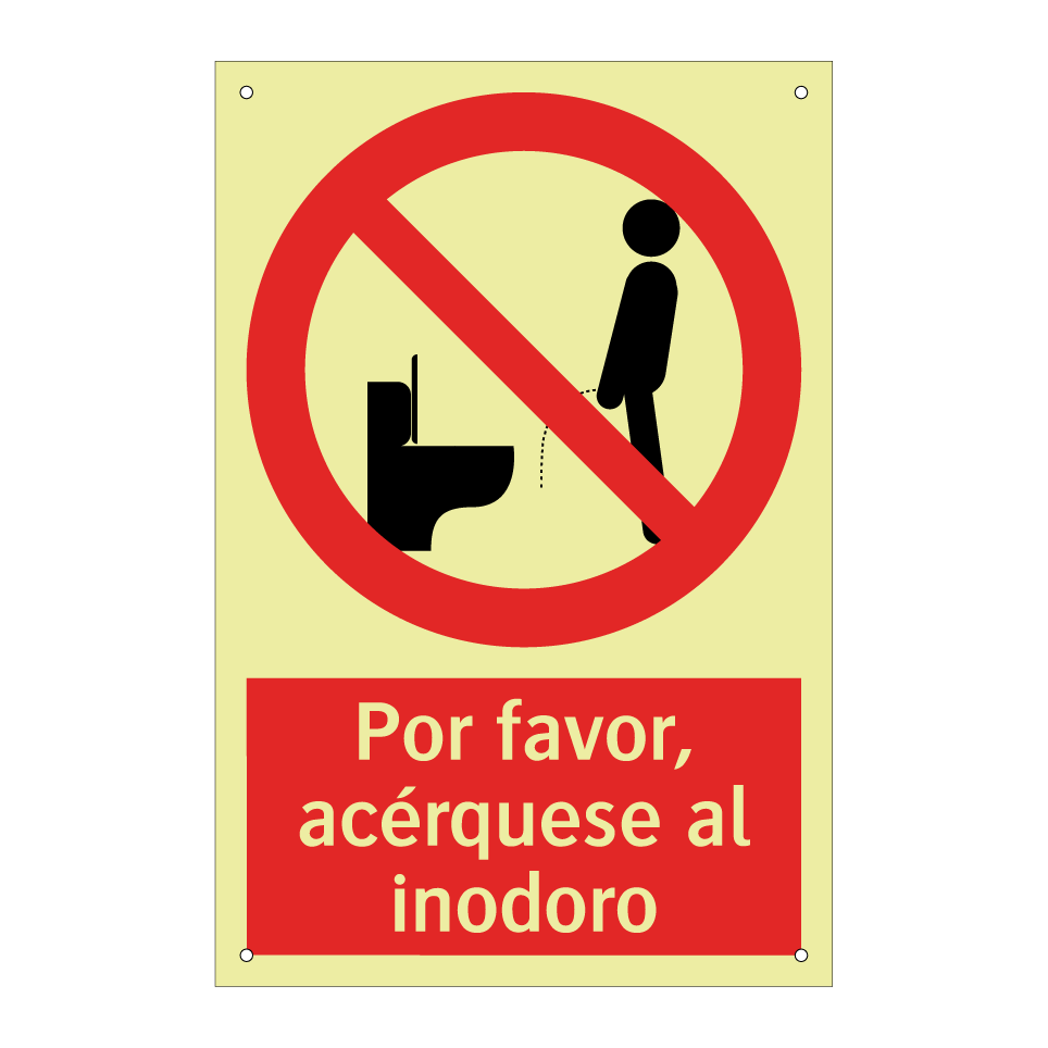 Por favor, acérquese al inodoro