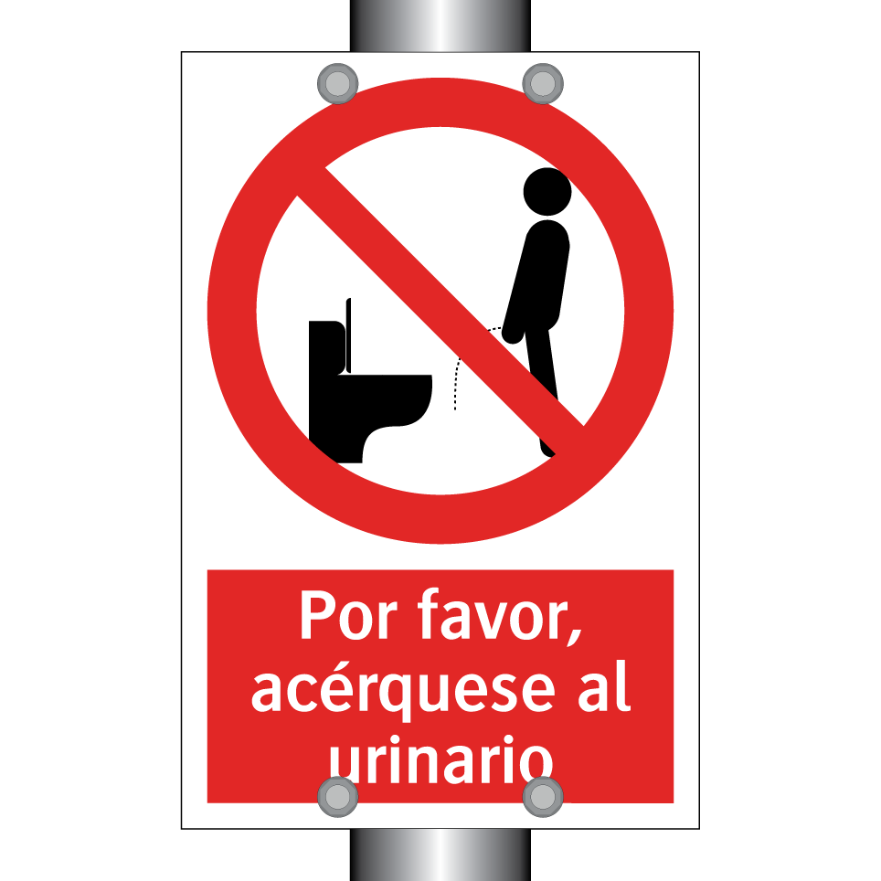 Por favor, acérquese al urinario