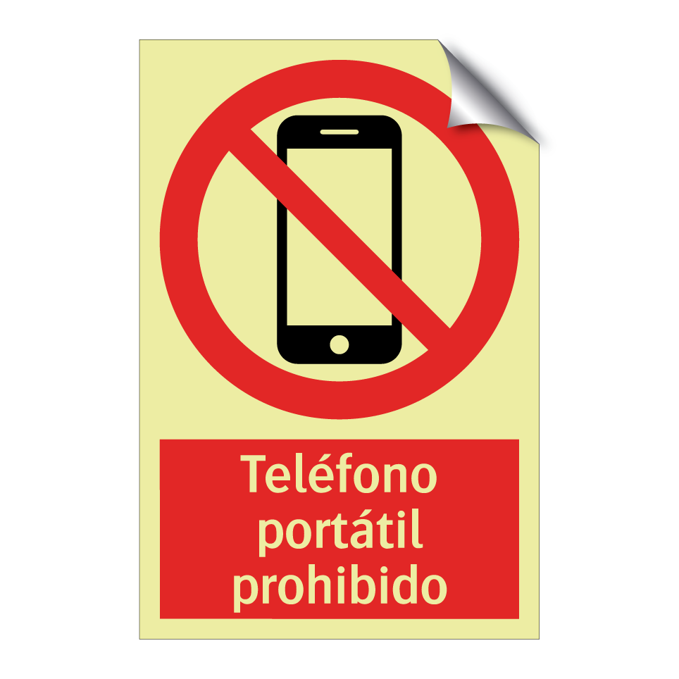 Teléfono portátil prohibido