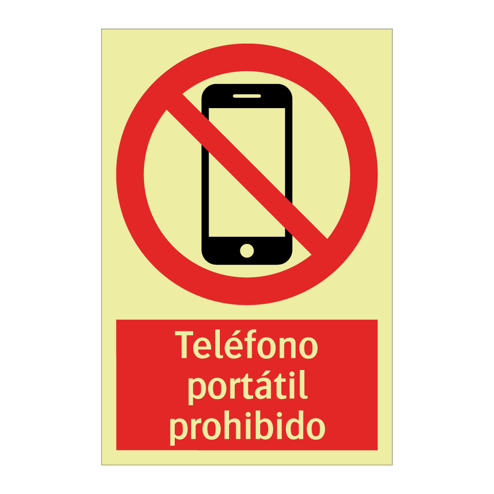 Teléfono portátil prohibido