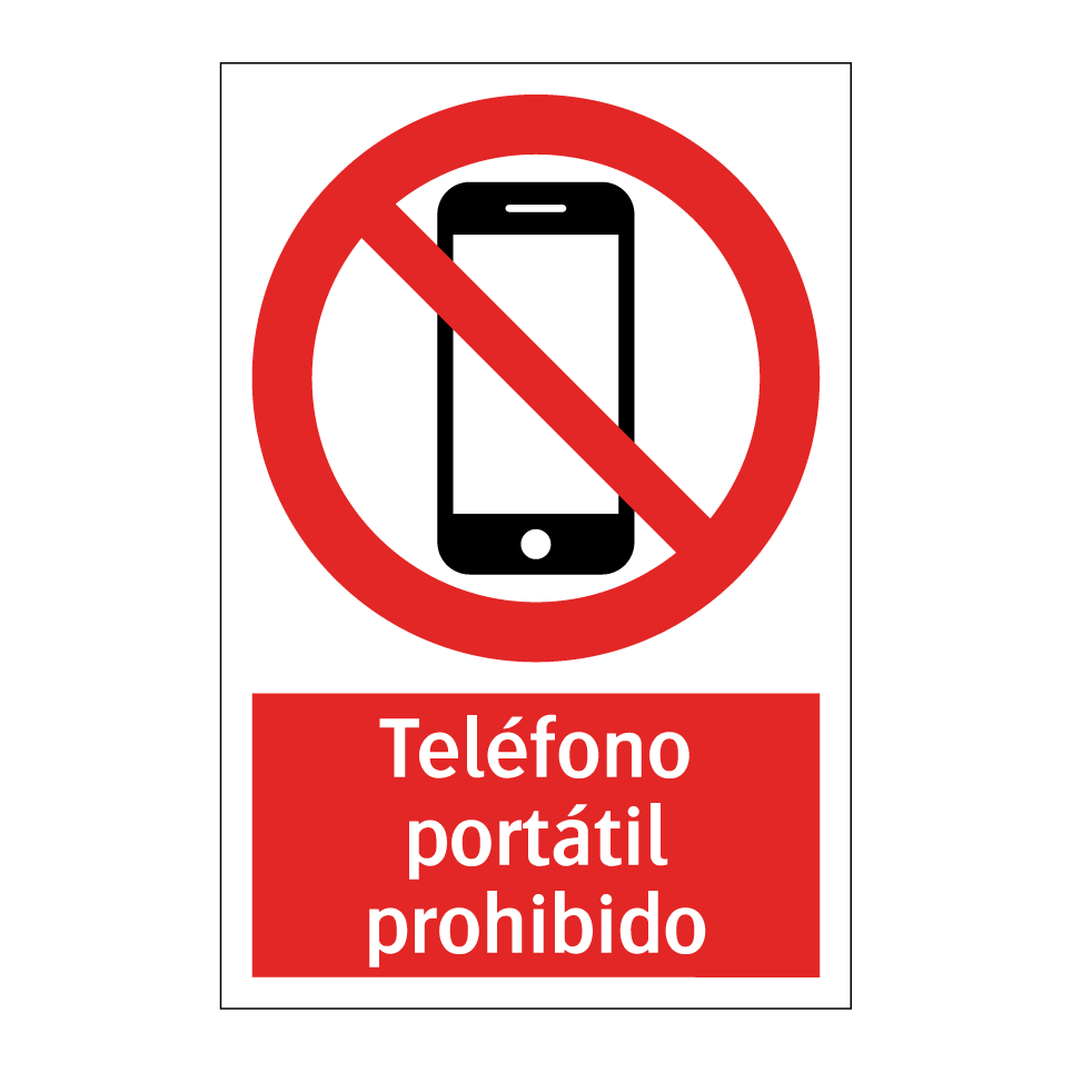 Teléfono portátil prohibido