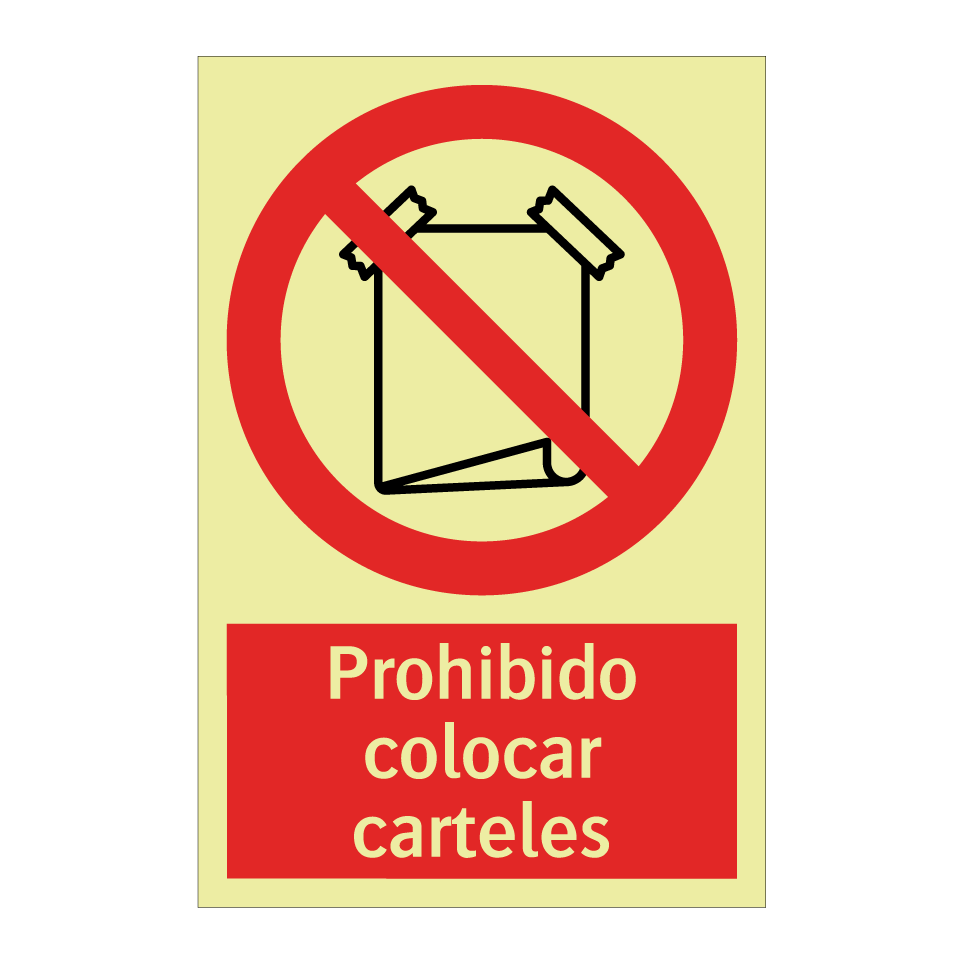 Prohibido colocar carteles