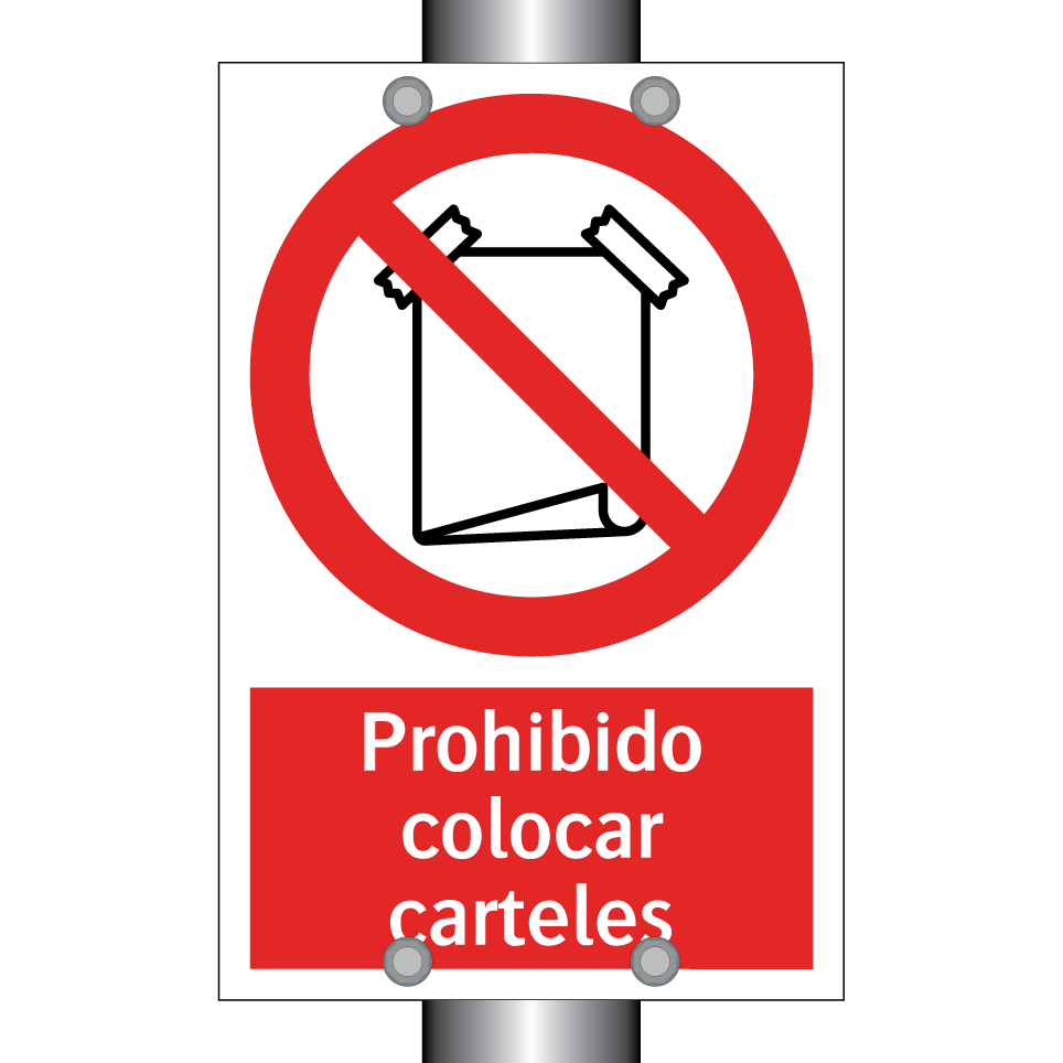 Prohibido colocar carteles