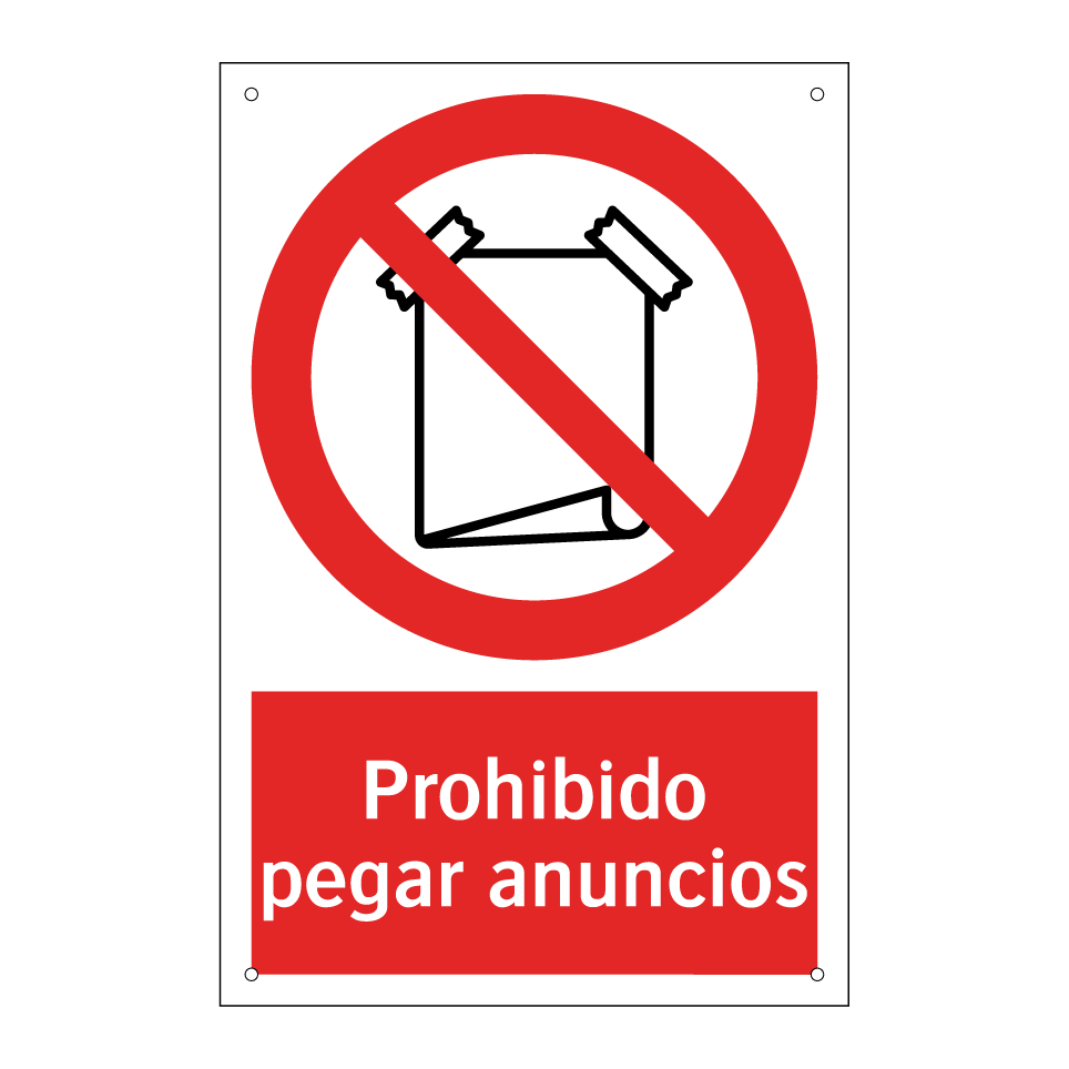 Prohibido pegar anuncios