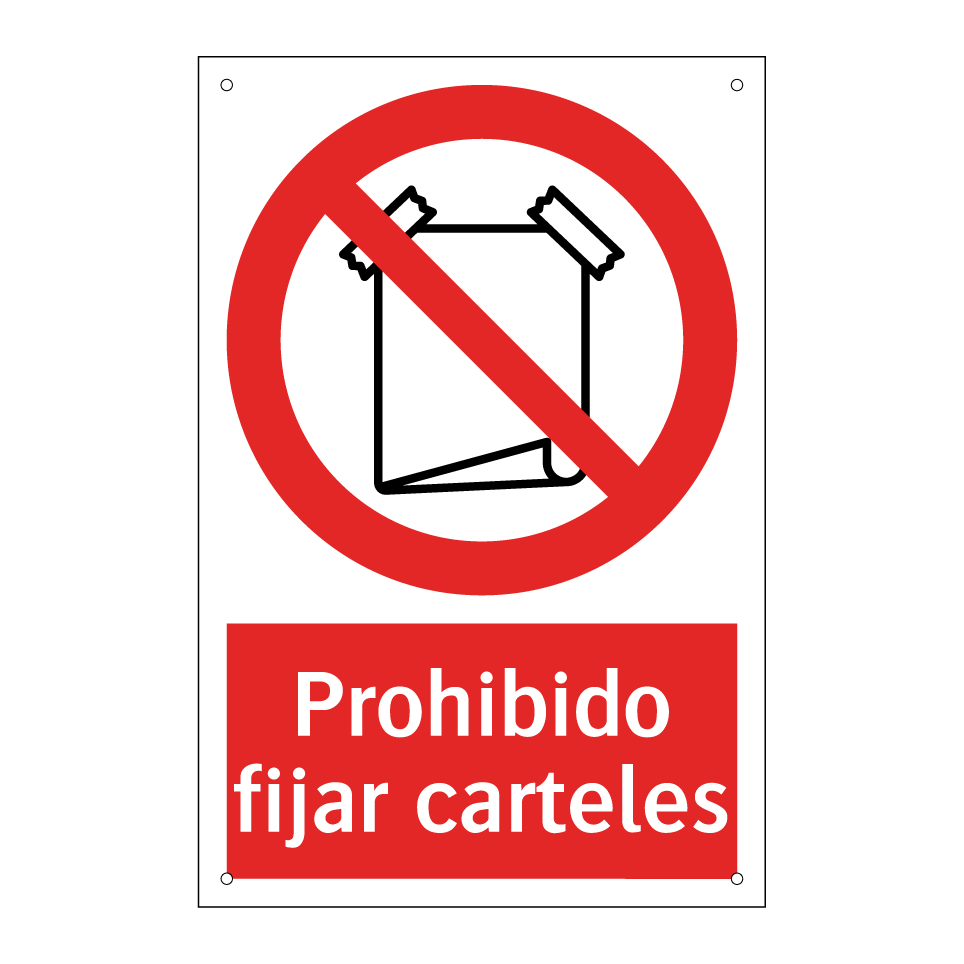 Prohibido fijar carteles