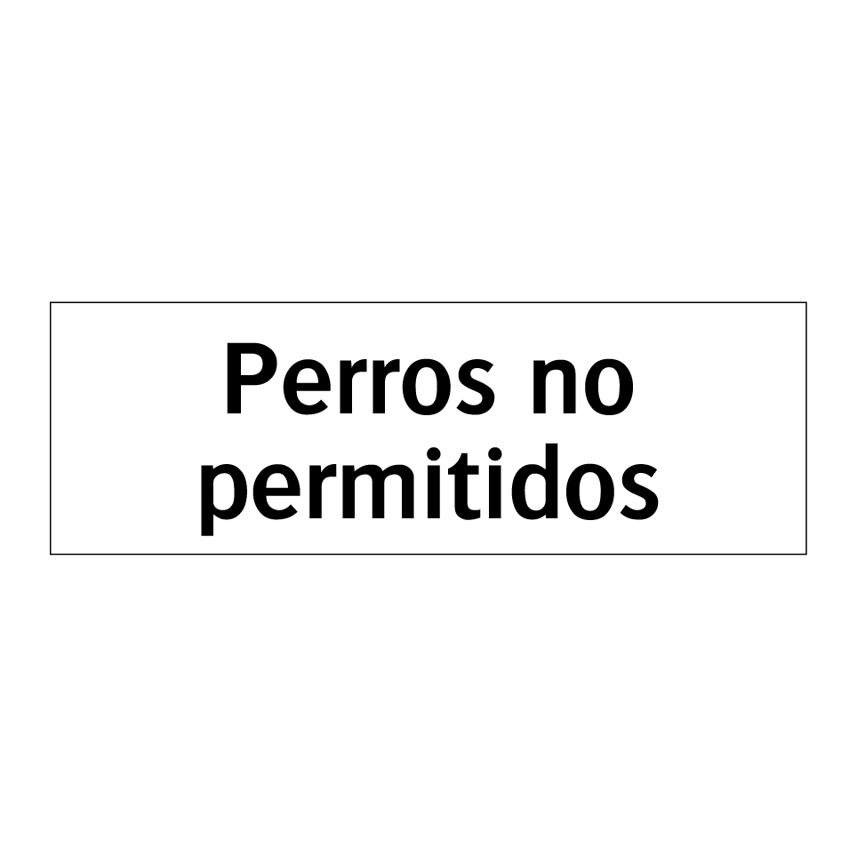 Perros no permitidos