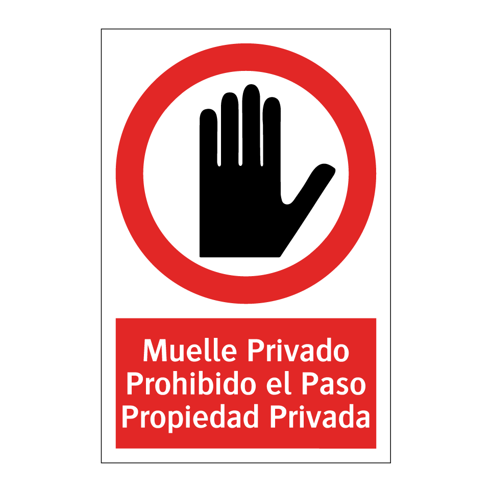 Muelle Privado Prohibido el Paso Propiedad Privada