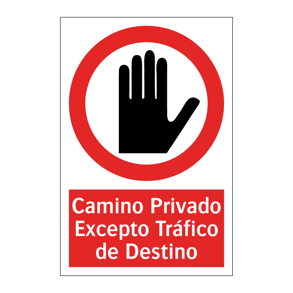 Camino Privado Excepto Tráfico de Destino