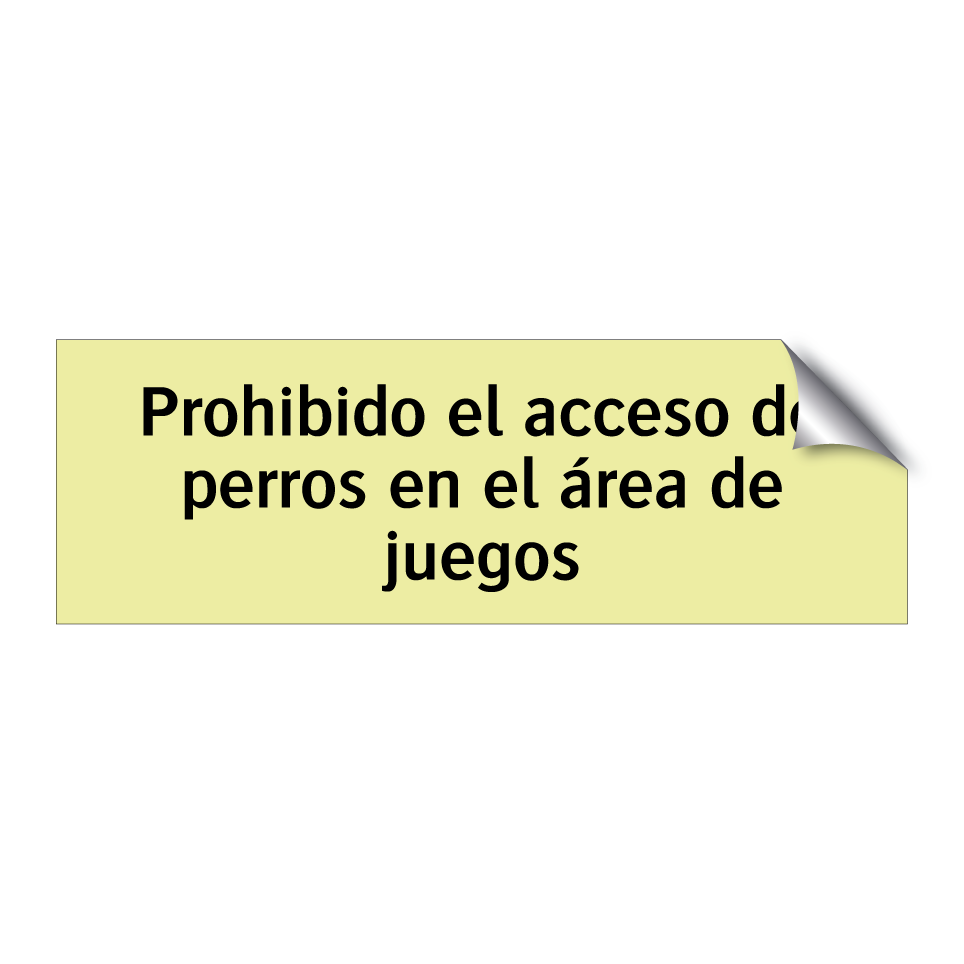 Prohibido el acceso de perros en el área de juegos