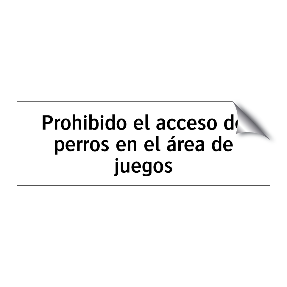 Prohibido el acceso de perros en el área de juegos