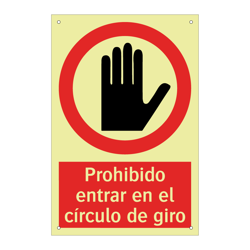 Prohibido entrar en el círculo de giro