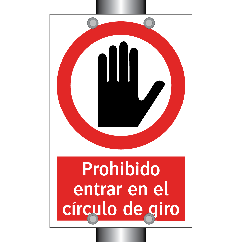 Prohibido entrar en el círculo de giro