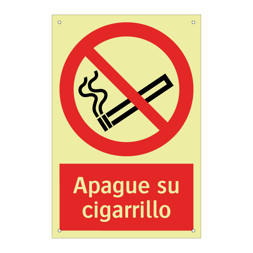 Apague su cigarrillo