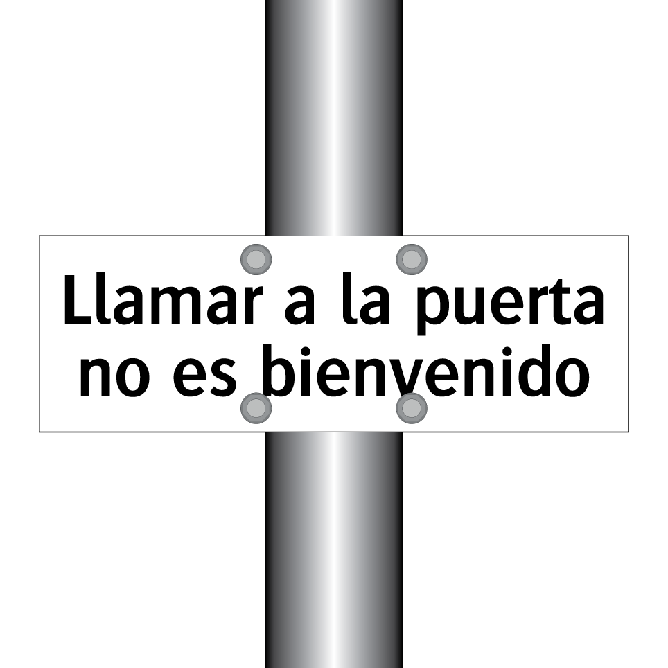 Llamar a la puerta no es bienvenido