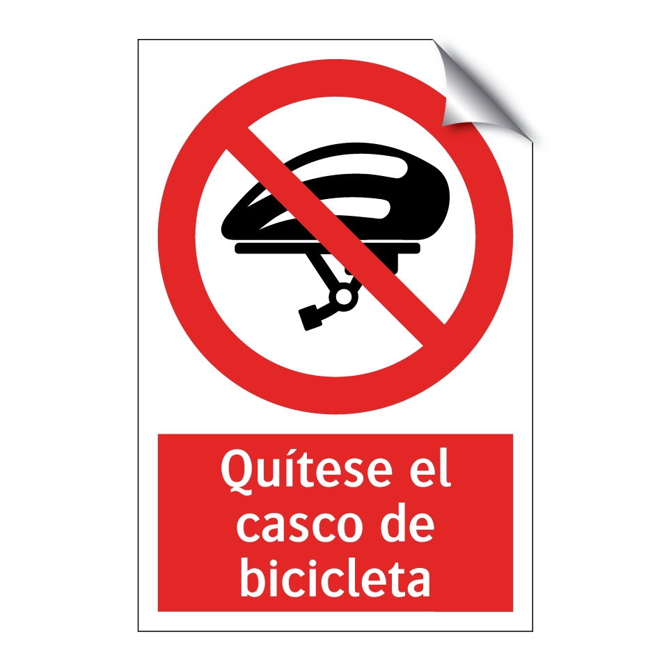 Quítese el casco de bicicleta