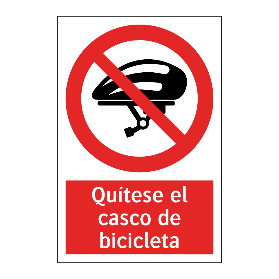 Quítese el casco de bicicleta