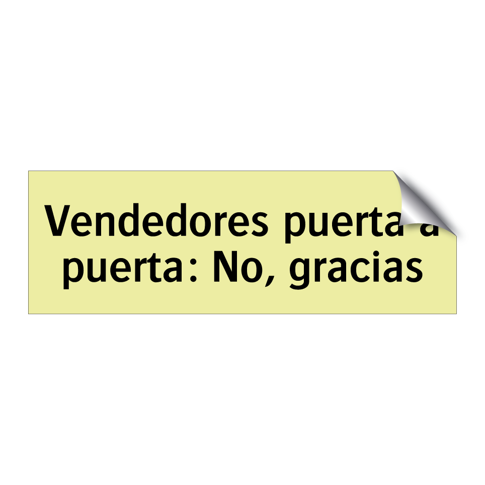 Vendedores puerta a puerta: No, gracias