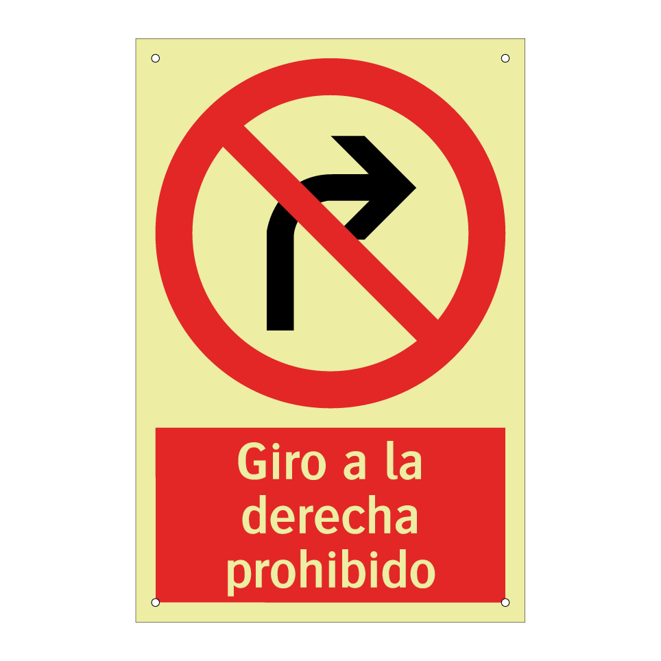 Giro a la derecha prohibido
