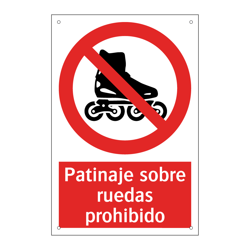Patinaje sobre ruedas prohibido
