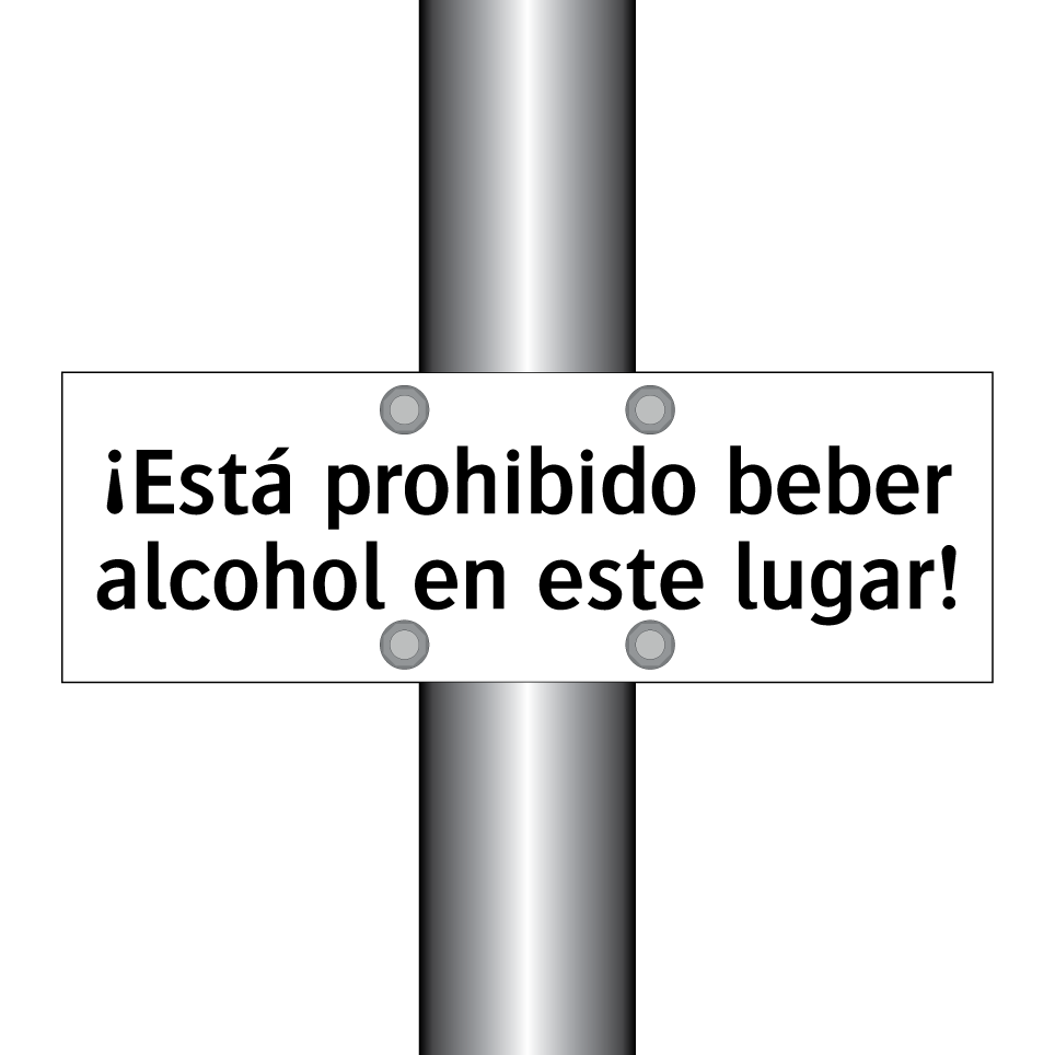 ¡Está prohibido beber alcohol en este lugar!