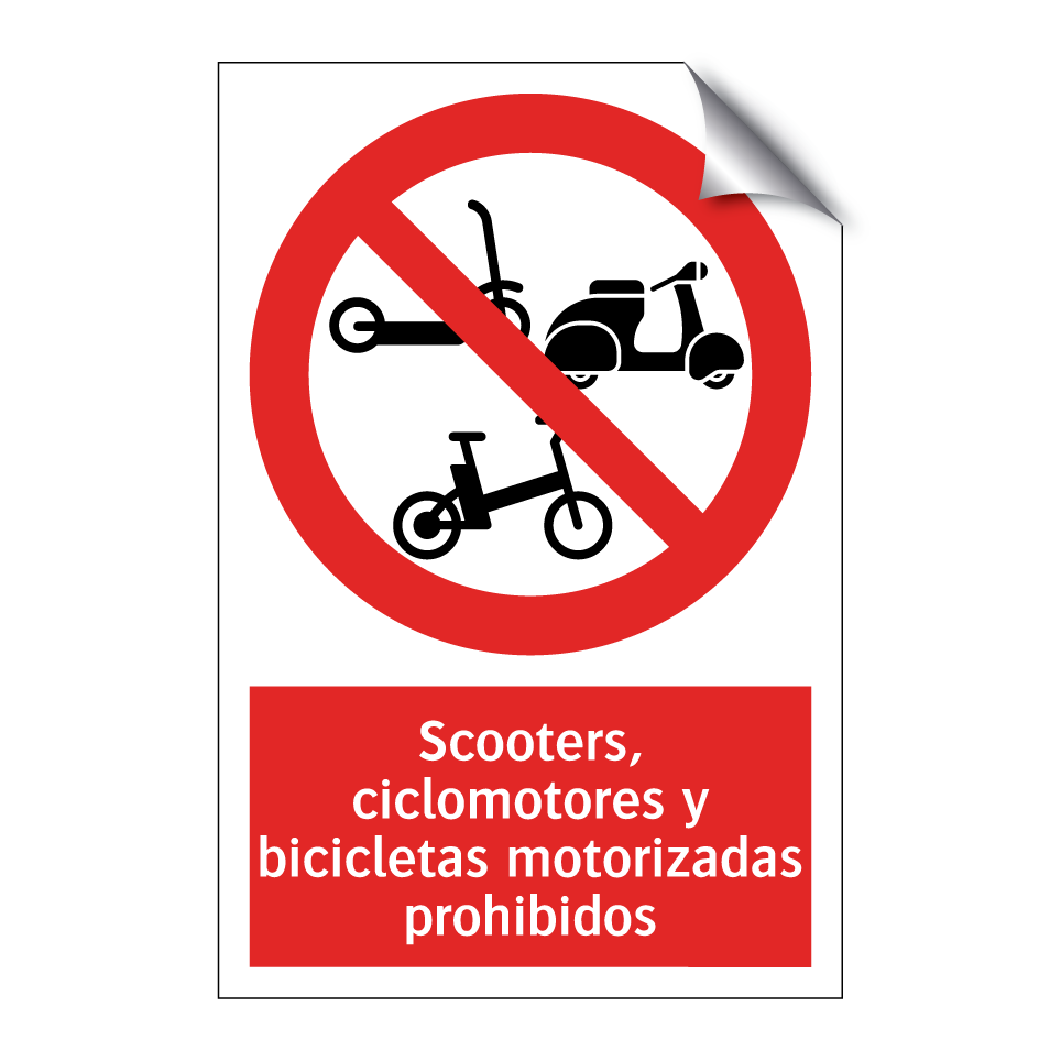 Scooters, ciclomotores y bicicletas motorizadas prohibidos