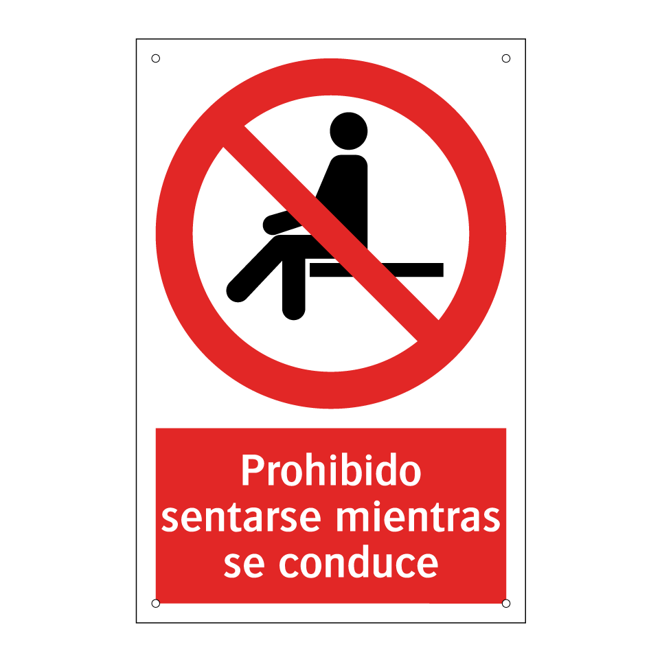 Prohibido sentarse mientras se conduce