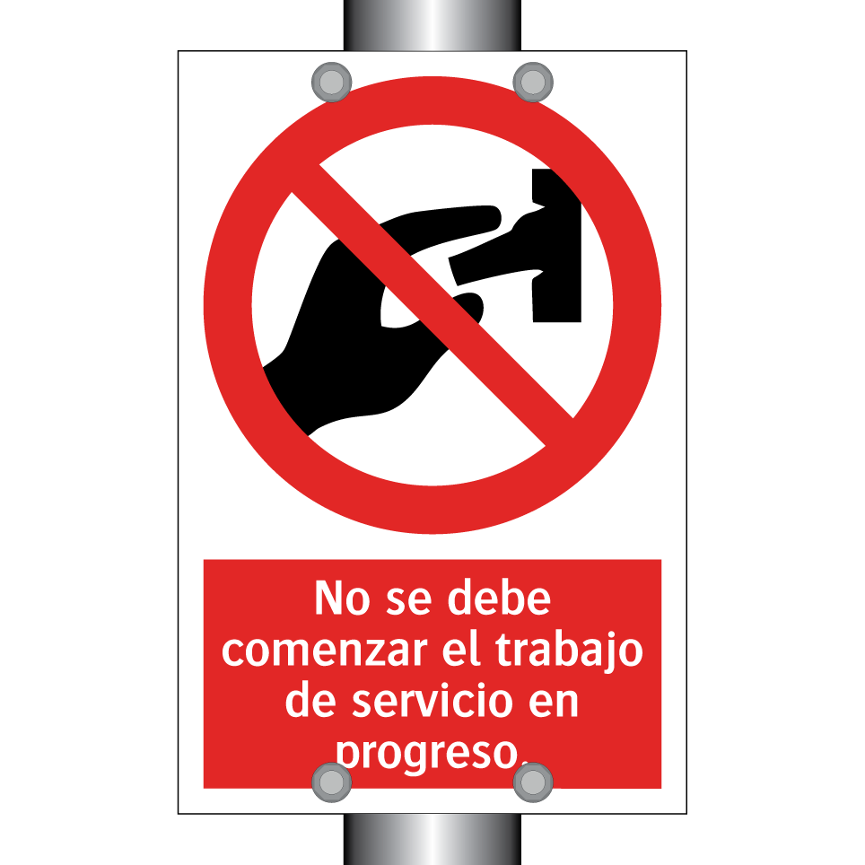 No se debe comenzar el trabajo de servicio en progreso.