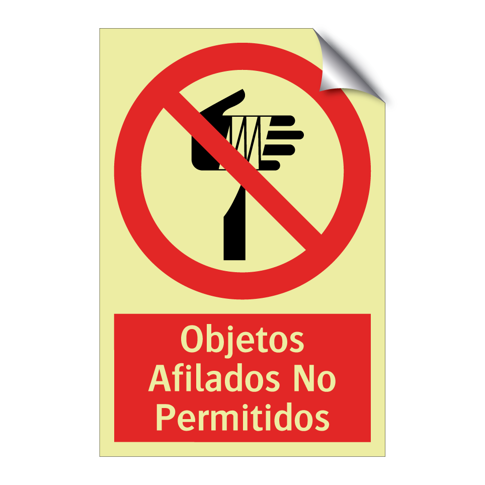 Objetos Afilados No Permitidos