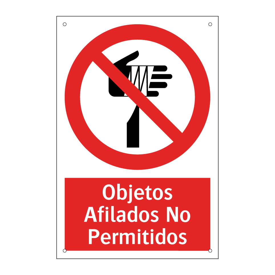 Objetos Afilados No Permitidos