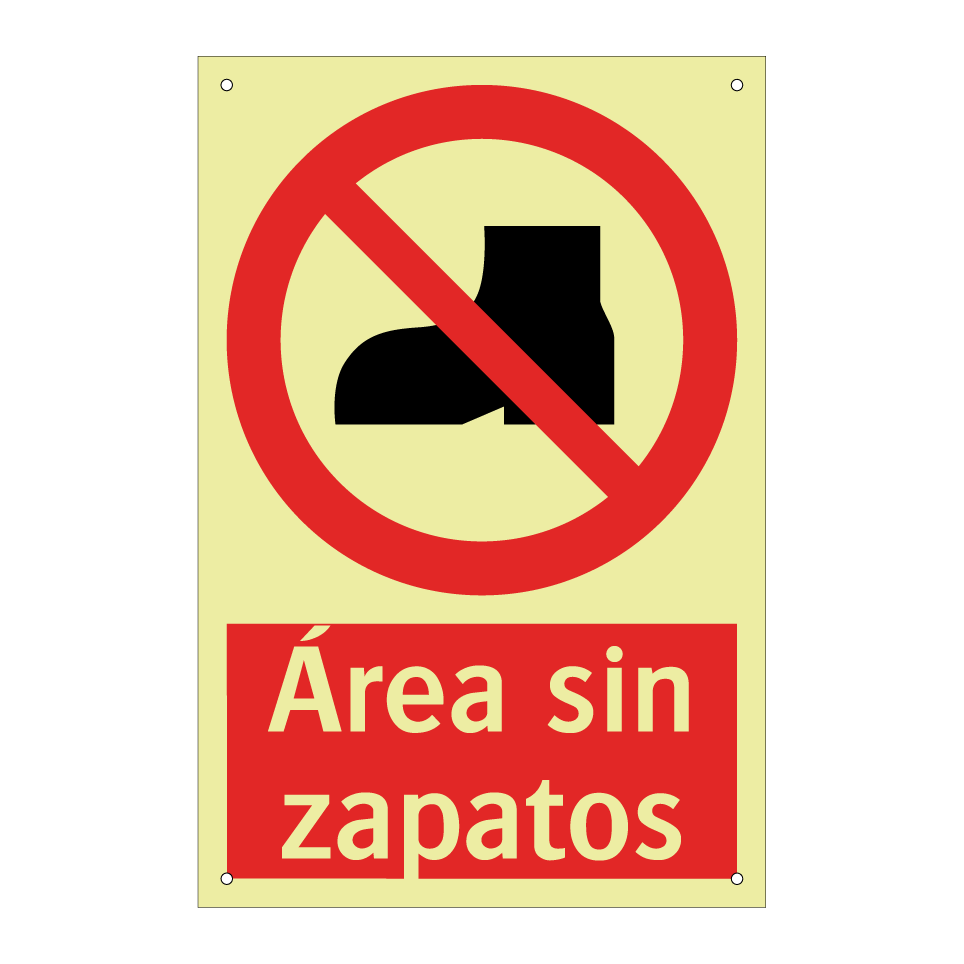 Área sin zapatos