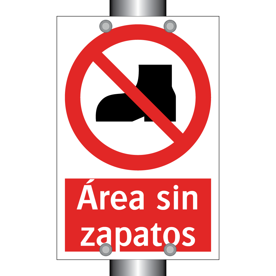 Área sin zapatos