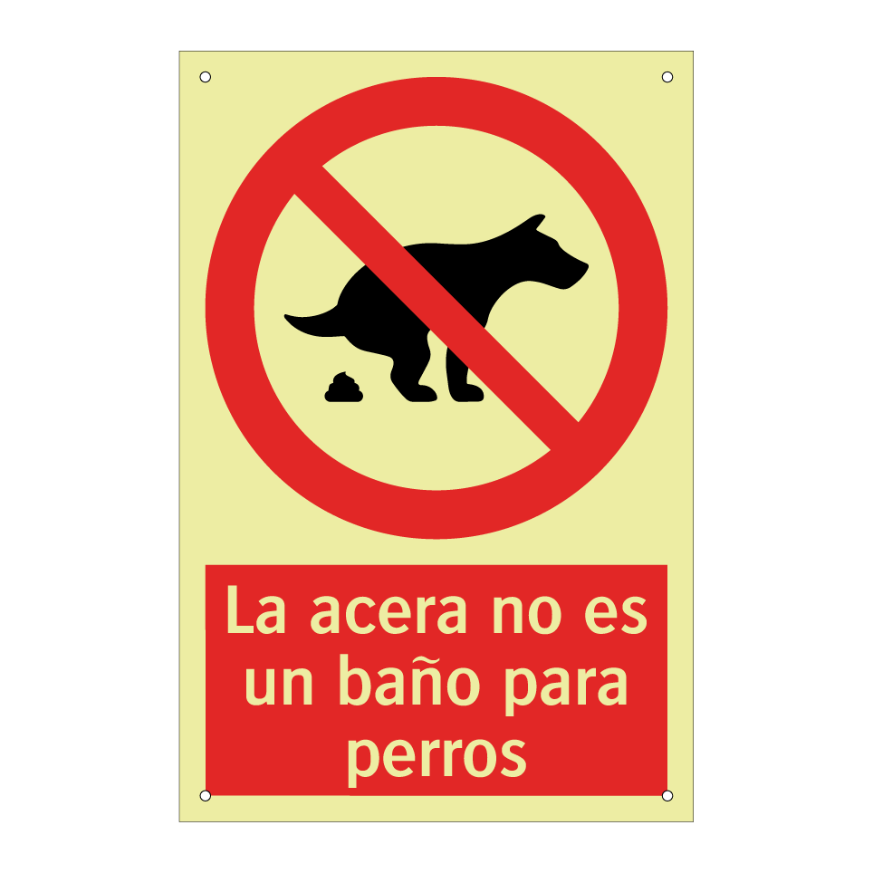 La acera no es un baño para perros