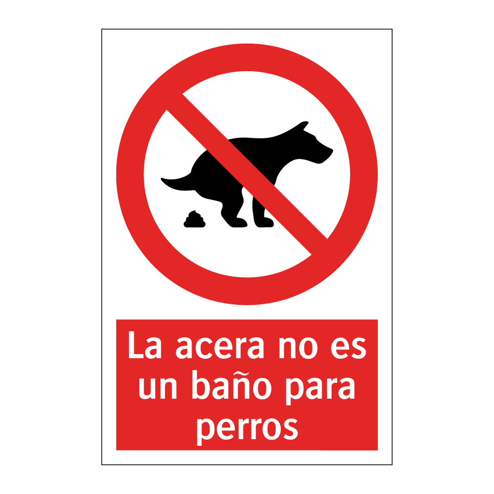 La acera no es un baño para perros