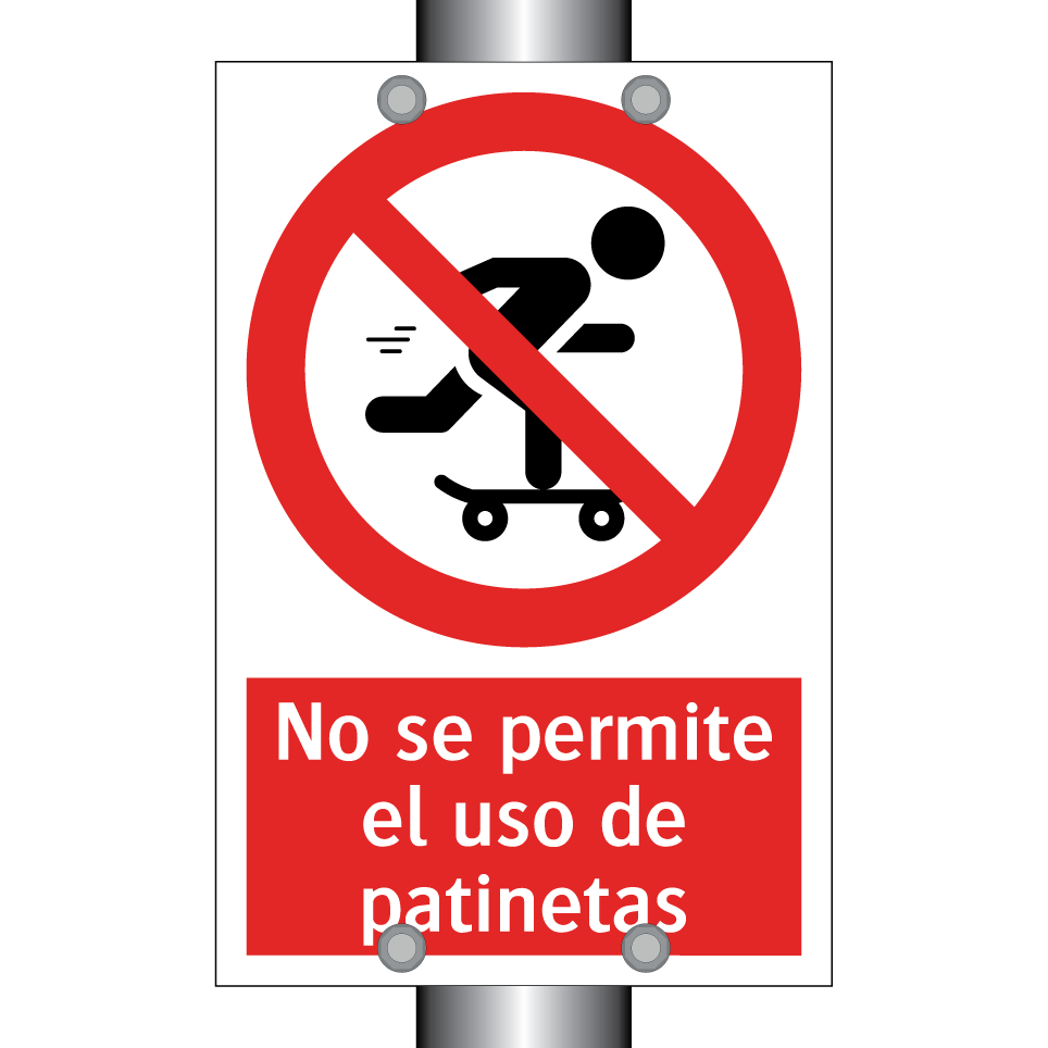 No se permite el uso de patinetas