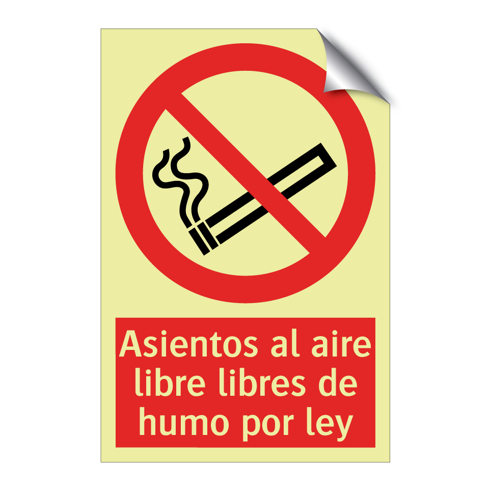 Asientos al aire libre libres de humo por ley