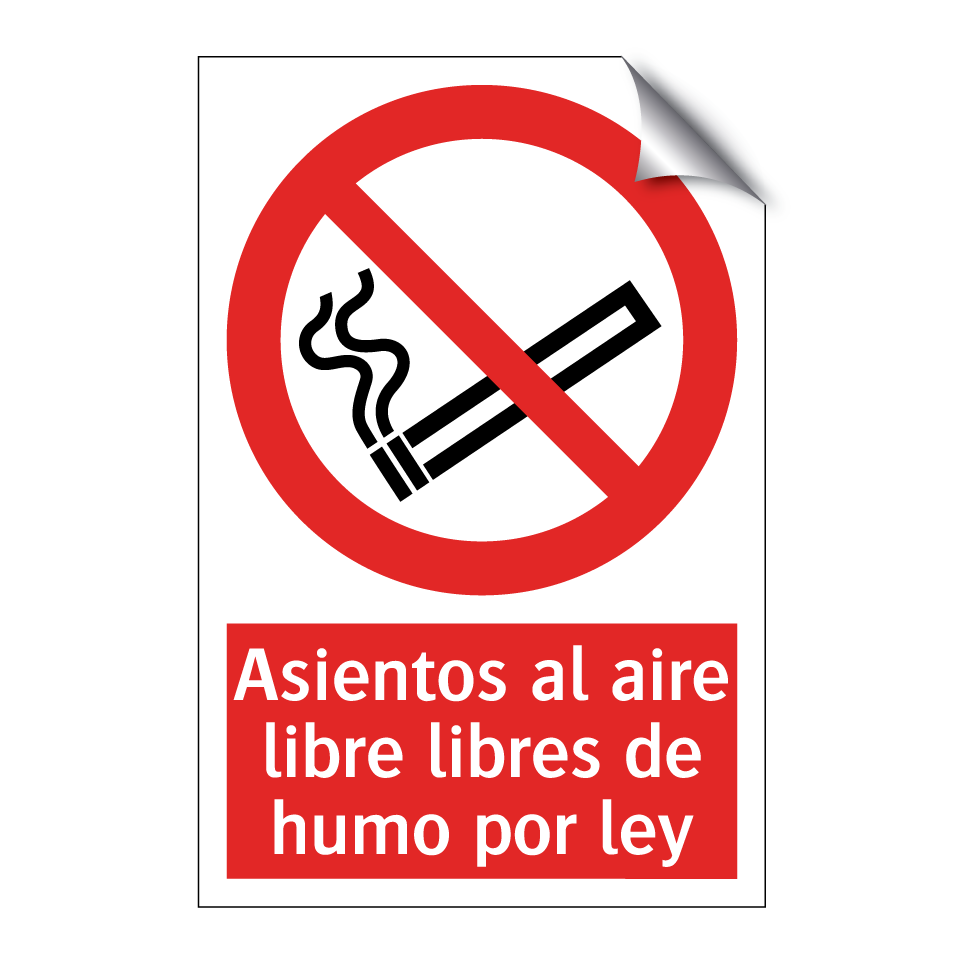 Asientos al aire libre libres de humo por ley