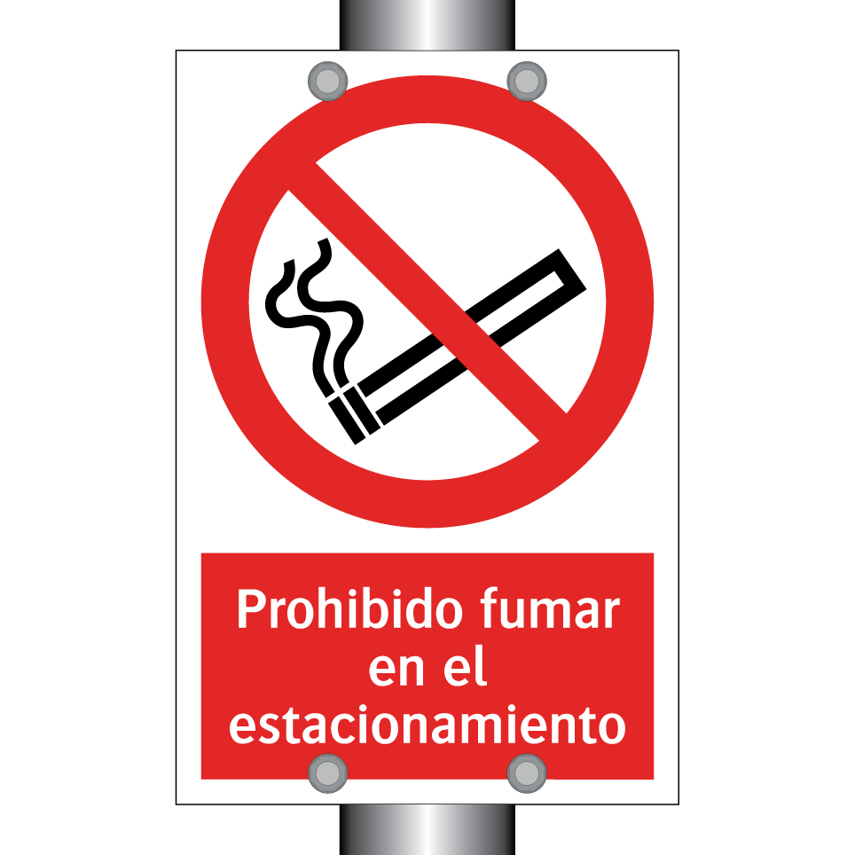 Prohibido fumar en el estacionamiento