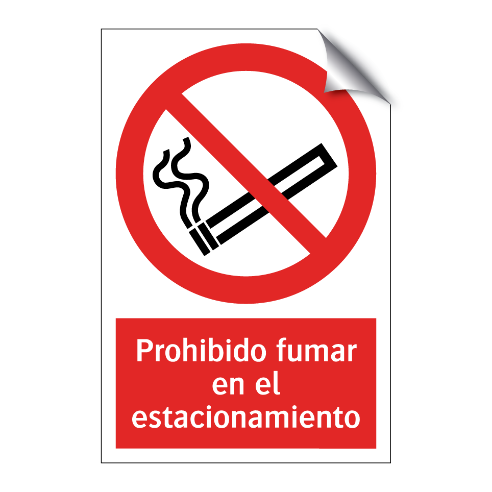 Prohibido fumar en el estacionamiento