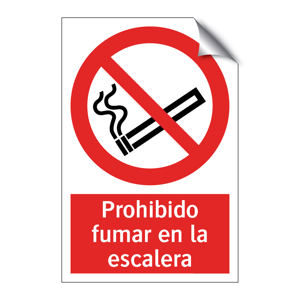 Prohibido fumar en la escalera