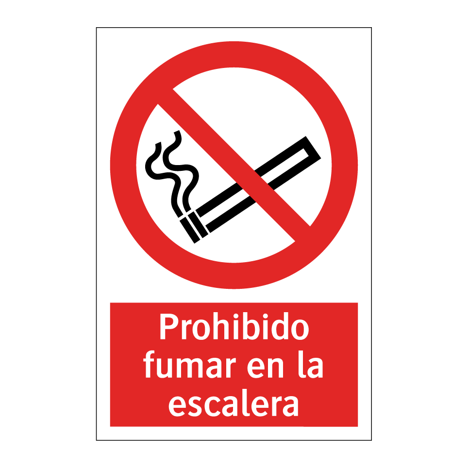Prohibido fumar en la escalera