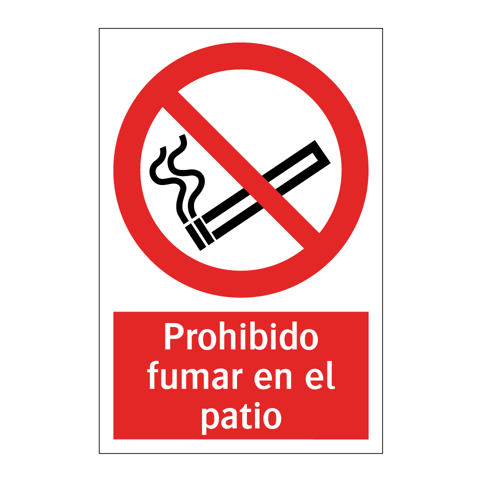 Prohibido fumar en el patio