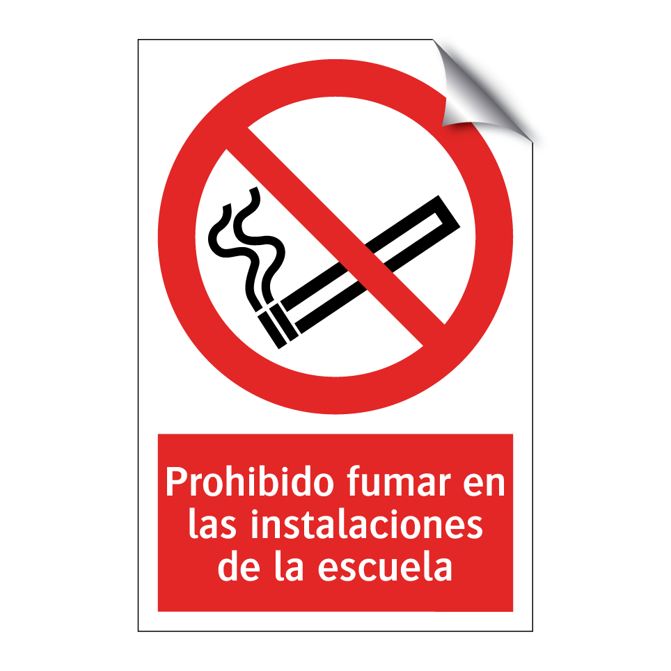 Prohibido fumar en las instalaciones de la escuela