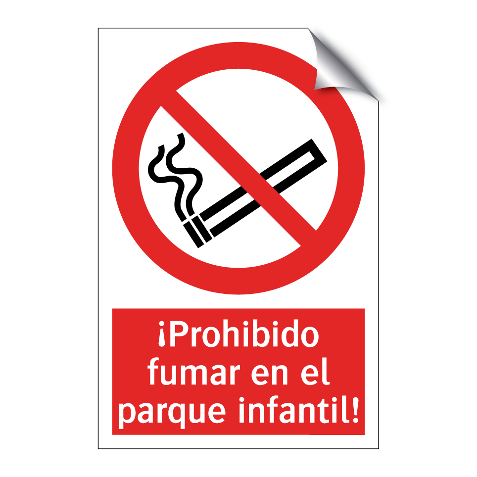¡Prohibido fumar en el parque infantil!
