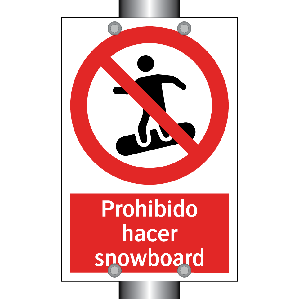 Prohibido hacer snowboard