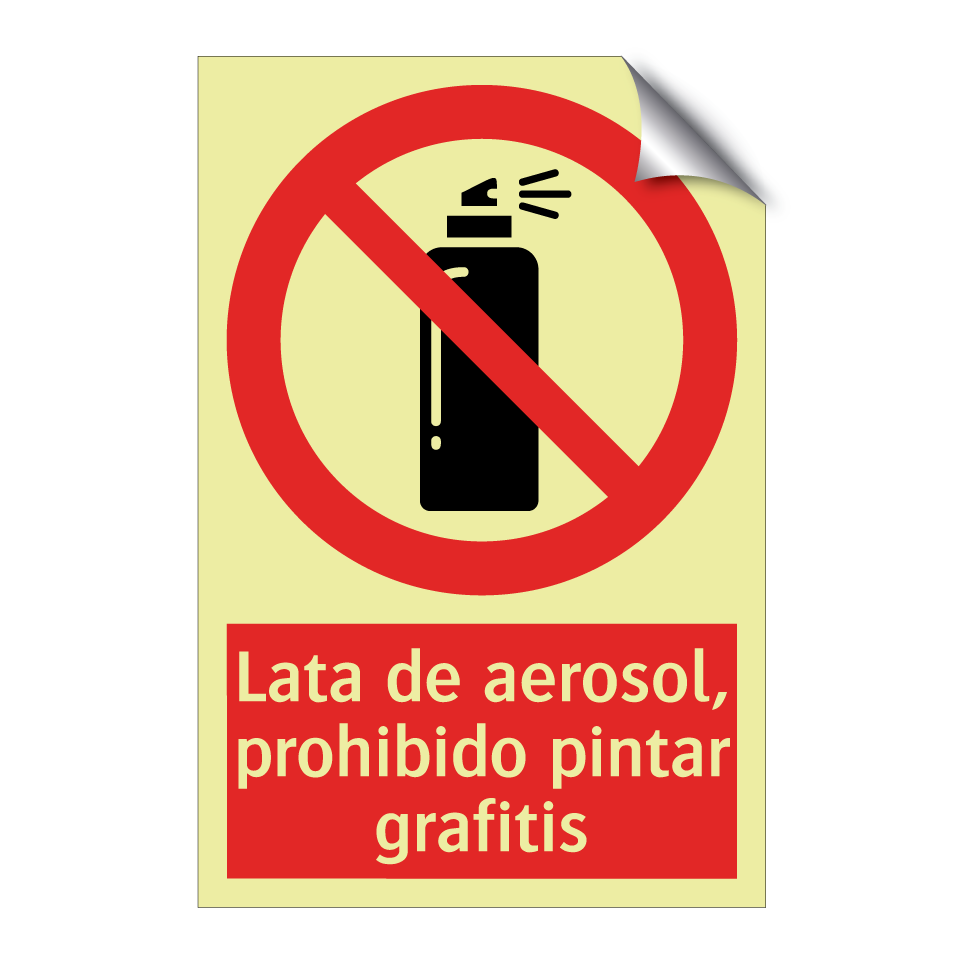Lata de aerosol, prohibido pintar grafitis