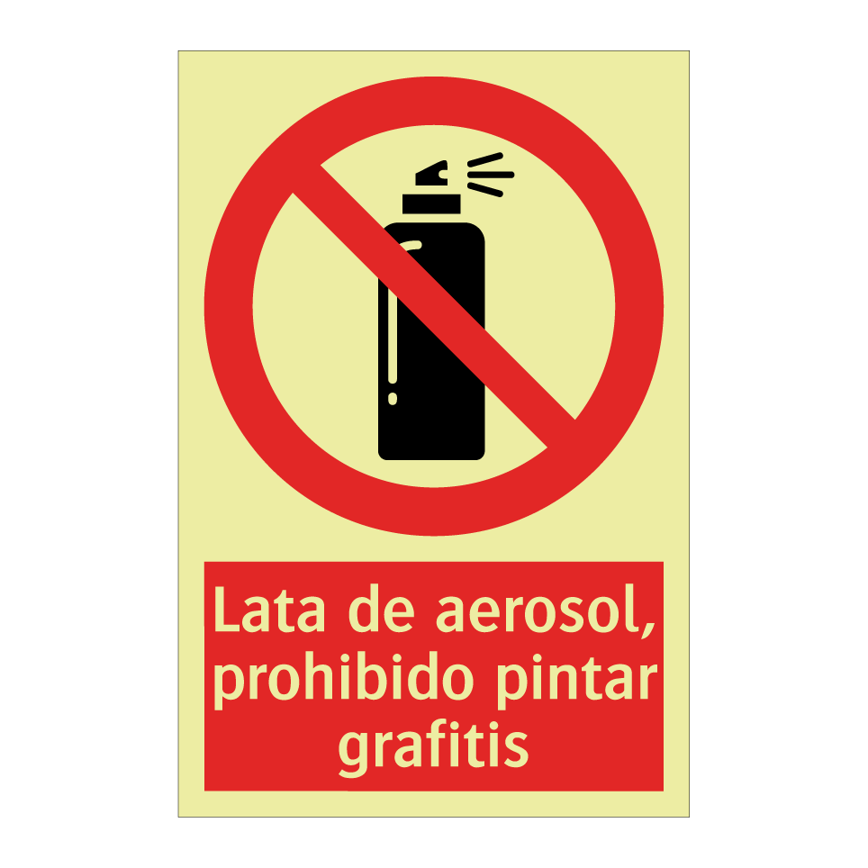 Lata de aerosol, prohibido pintar grafitis