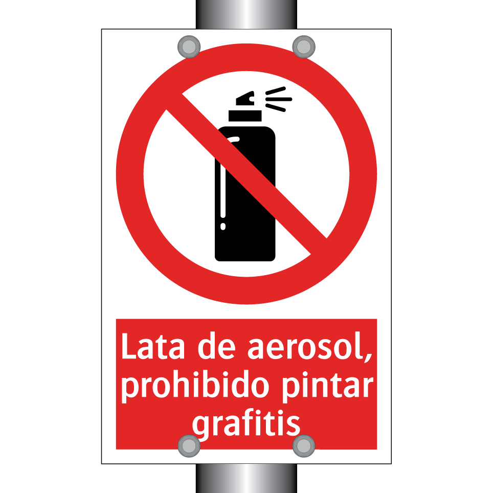 Lata de aerosol, prohibido pintar grafitis