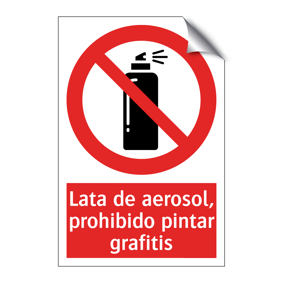 Lata de aerosol, prohibido pintar grafitis