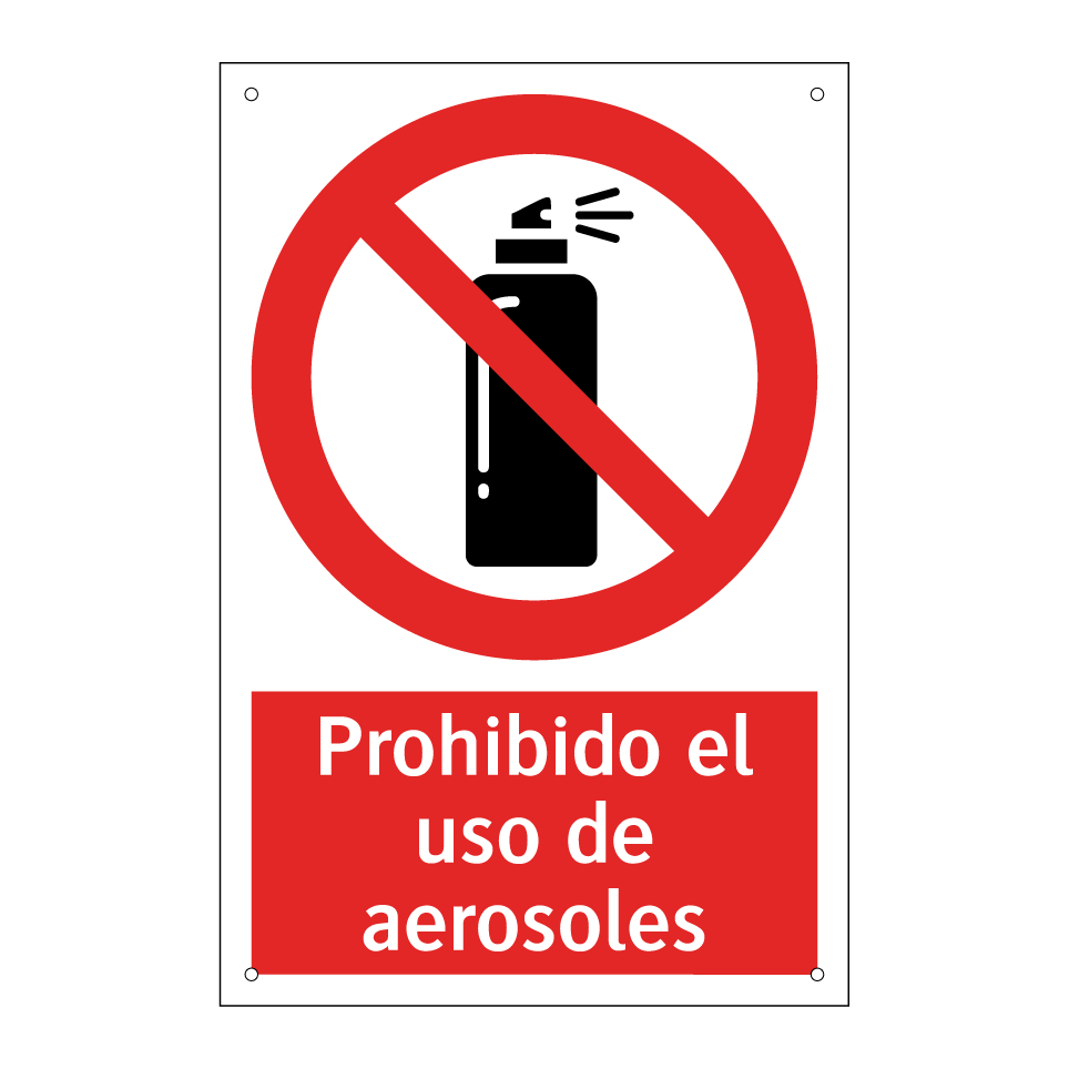 Prohibido el uso de aerosoles