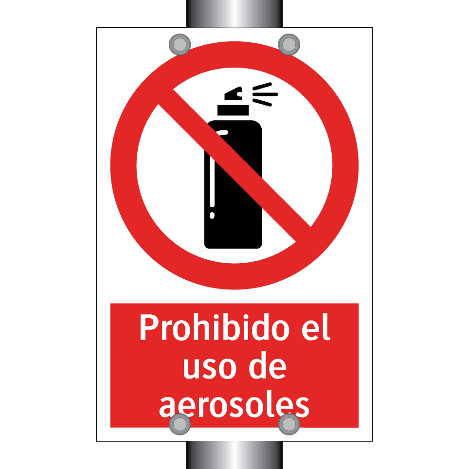 Prohibido el uso de aerosoles